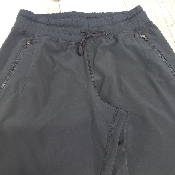 Fabletics Pull On with Drawstring Pants Black Side Zip Pocket Elastic Waist - Picture 10 of 13